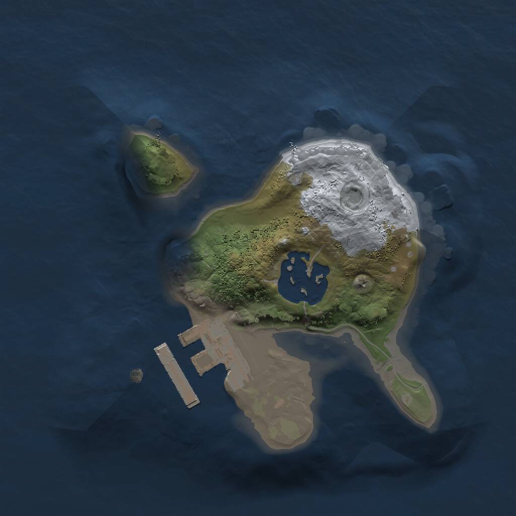 Rust Map: Procedural Map, Size: 1500, Seed: 3123424, 3 Monuments