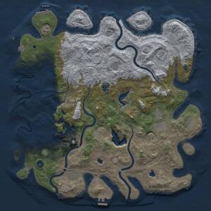 Thumbnail Rust Map: Procedural Map, Size: 4500, Seed: 20250322, 17 Monuments