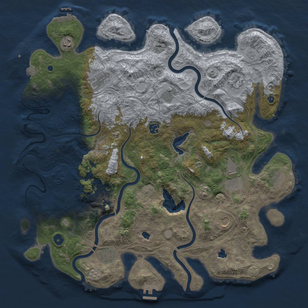 Rust Map: Procedural Map, Size: 4500, Seed: 20250322, 17 Monuments