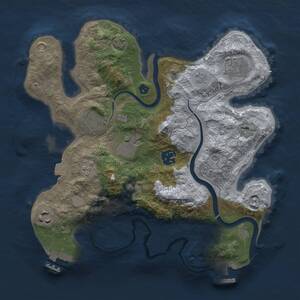 Thumbnail Rust Map: Procedural Map, Size: 3000, Seed: 2154, 12 Monuments