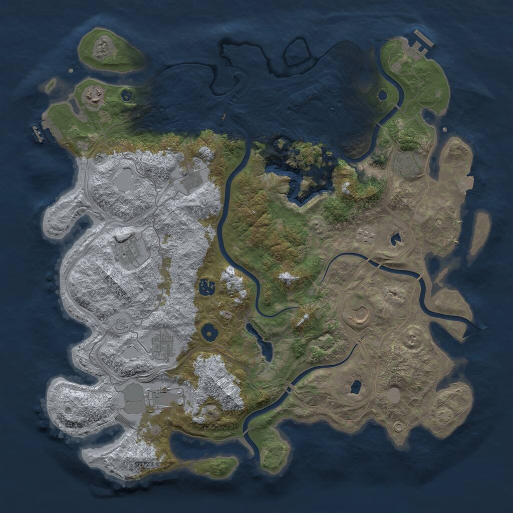 Rust Map: Procedural Map, Size: 4500, Seed: 723906926, 15 Monuments
