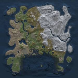 Thumbnail Rust Map: Procedural Map, Size: 4000, Seed: 386783204, 16 Monuments