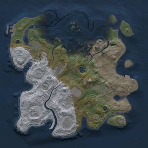 Thumbnail Rust Map: Procedural Map, Size: 3500, Seed: 416992692, 14 Monuments