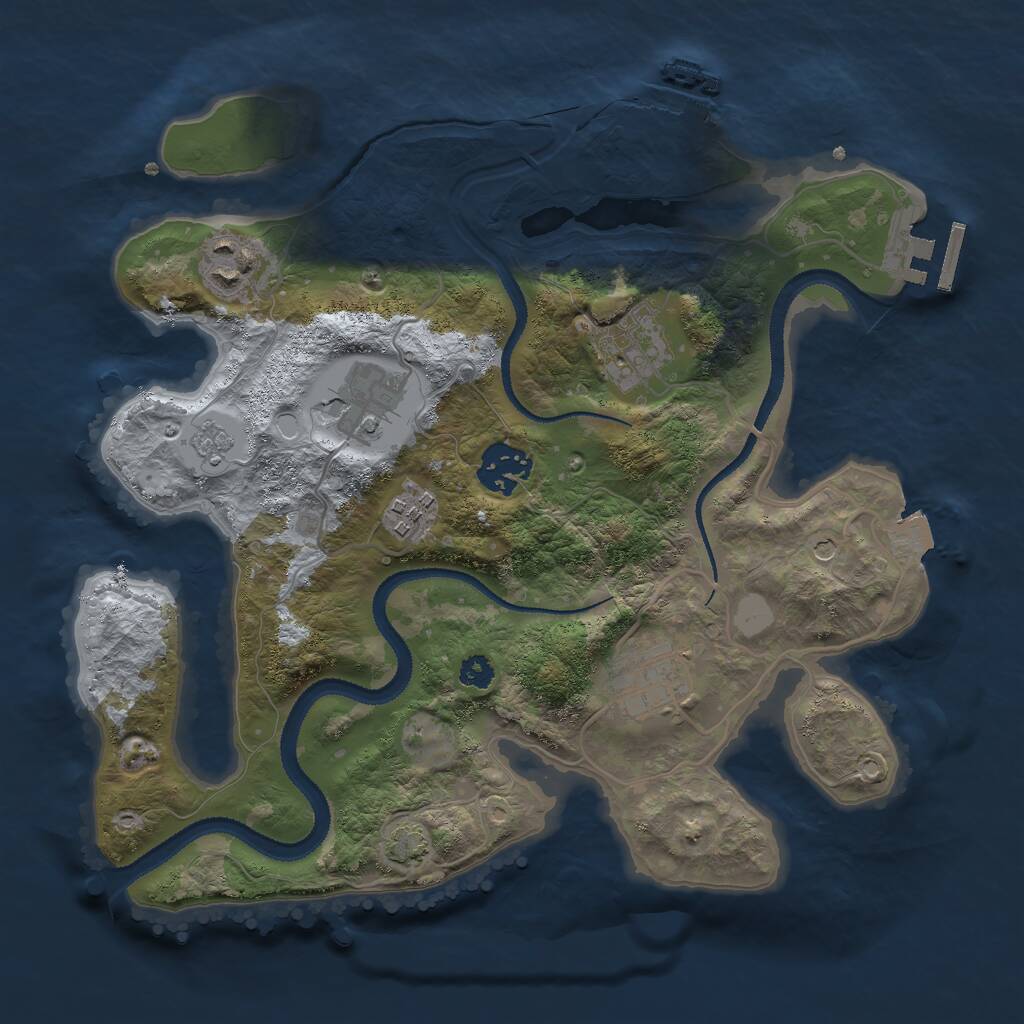 Rust Map: Procedural Map, Size: 3000, Seed: 1718657559, 12 Monuments