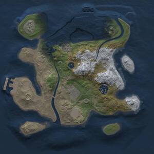 Thumbnail Rust Map: Procedural Map, Size: 2500, Seed: 32864, 8 Monuments