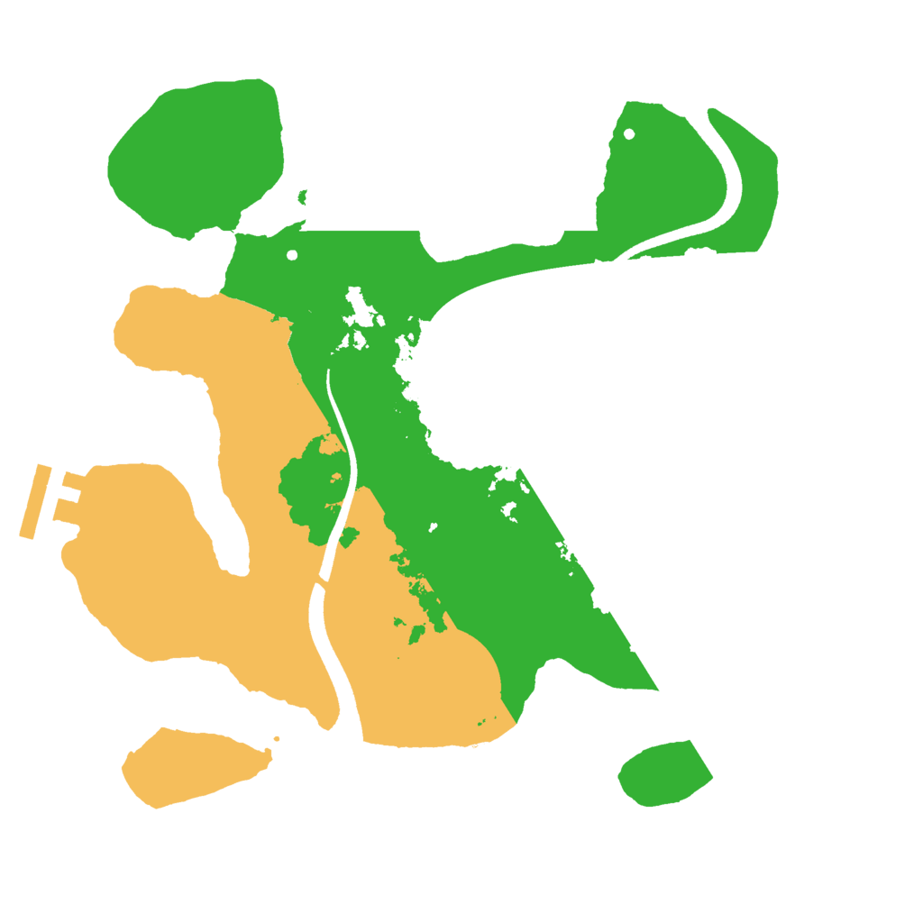 Biome Rust Map: Procedural Map, Size: 2500, Seed: 32864