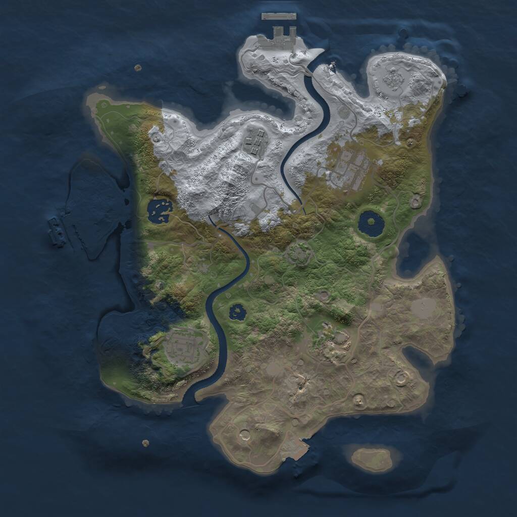 Rust Map: Procedural Map, Size: 3000, Seed: 1432990612, 11 Monuments