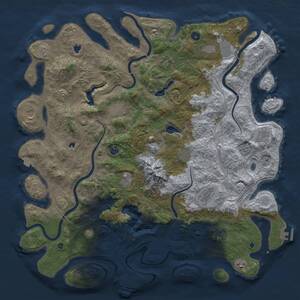Thumbnail Rust Map: Procedural Map, Size: 5000, Seed: 32439, 17 Monuments