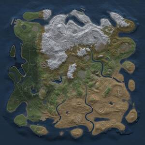 Thumbnail Rust Map: Procedural Map, Size: 4500, Seed: 56873425, 19 Monuments
