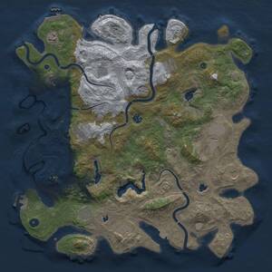 Thumbnail Rust Map: Procedural Map, Size: 4500, Seed: 268825603, 17 Monuments