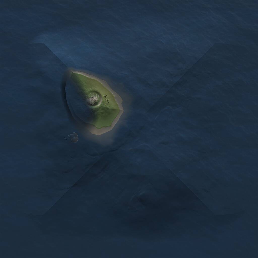 Rust Map: Procedural Map, Size: 1000, Seed: 801251443, 1 Monuments