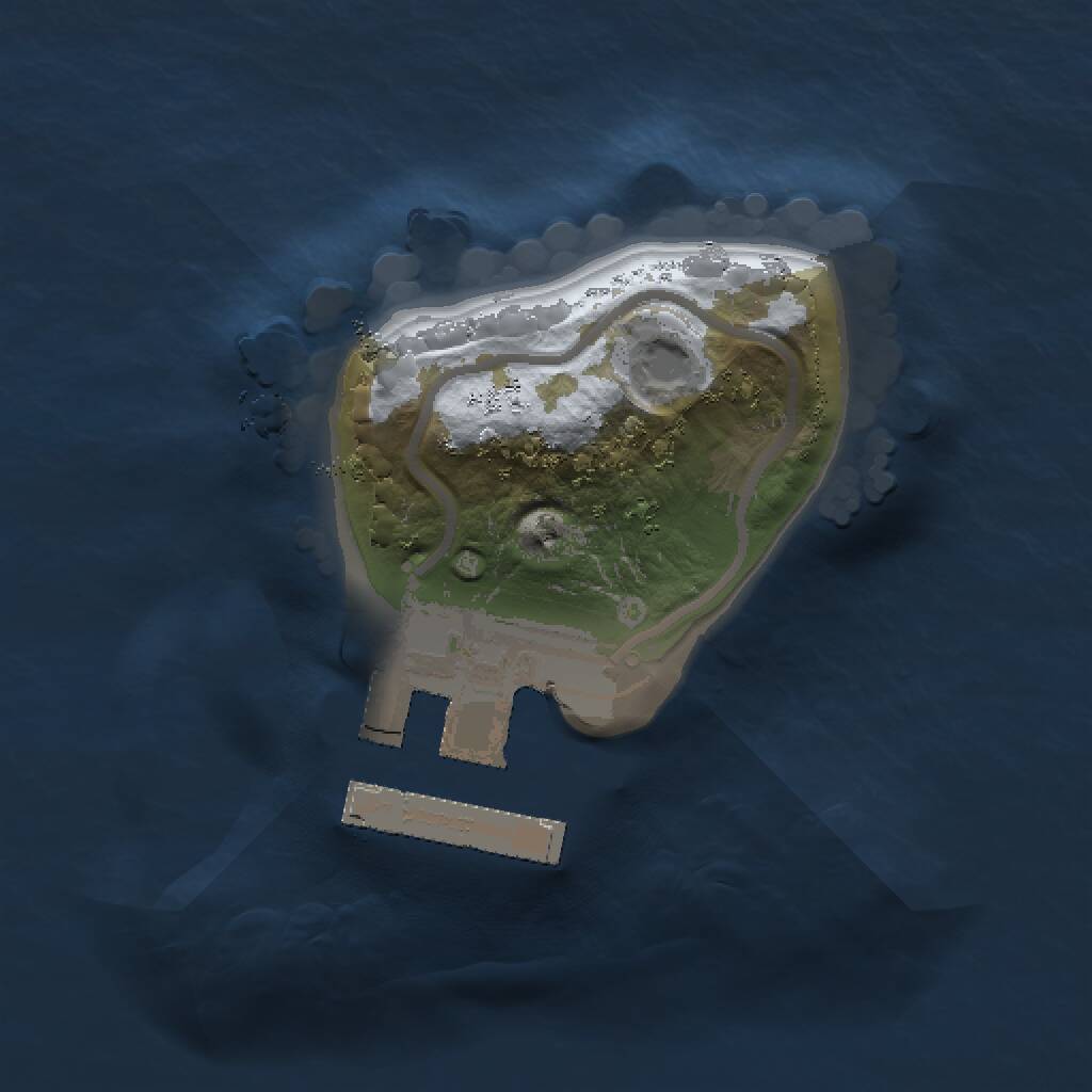 Rust Map: Procedural Map, Size: 1000, Seed: 1952063048, 2 Monuments