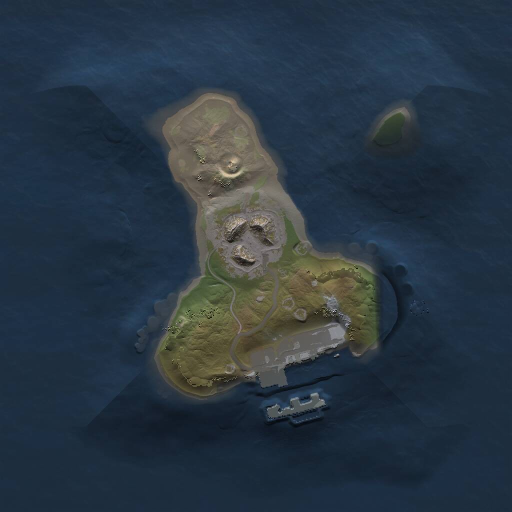 Rust Map: Procedural Map, Size: 1350, Seed: 1972, 3 Monuments