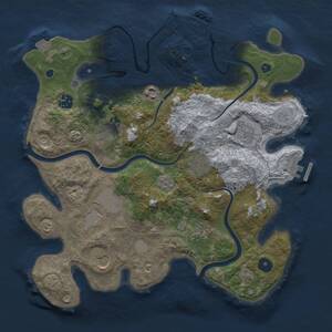 Thumbnail Rust Map: Procedural Map, Size: 3500, Seed: 1848498675, 15 Monuments