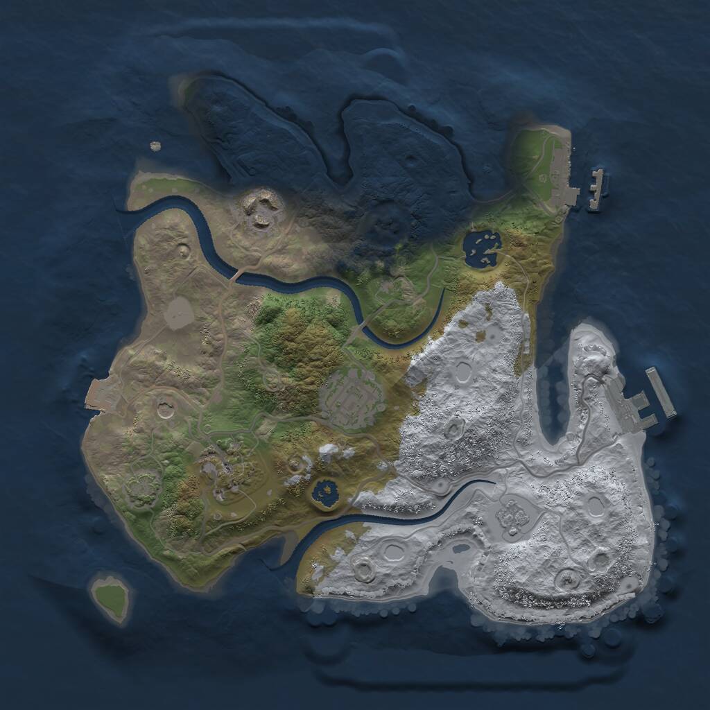 Rust Map: Procedural Map, Size: 2700, Seed: 1756728076, 10 Monuments
