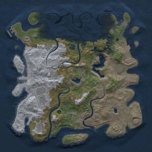 Thumbnail Rust Map: Procedural Map, Size: 4096, Seed: 720022919, 15 Monuments
