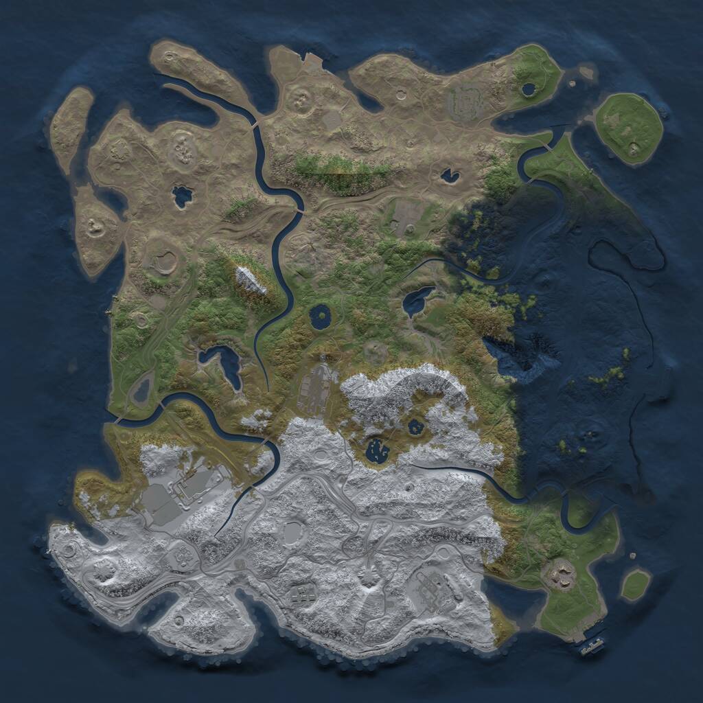Rust Map: Procedural Map, Size: 4500, Seed: 474847824, 15 Monuments