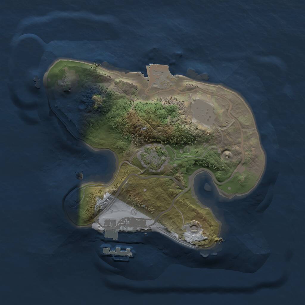 Rust Map: Procedural Map, Size: 1600, Seed: 1580710261, 3 Monuments
