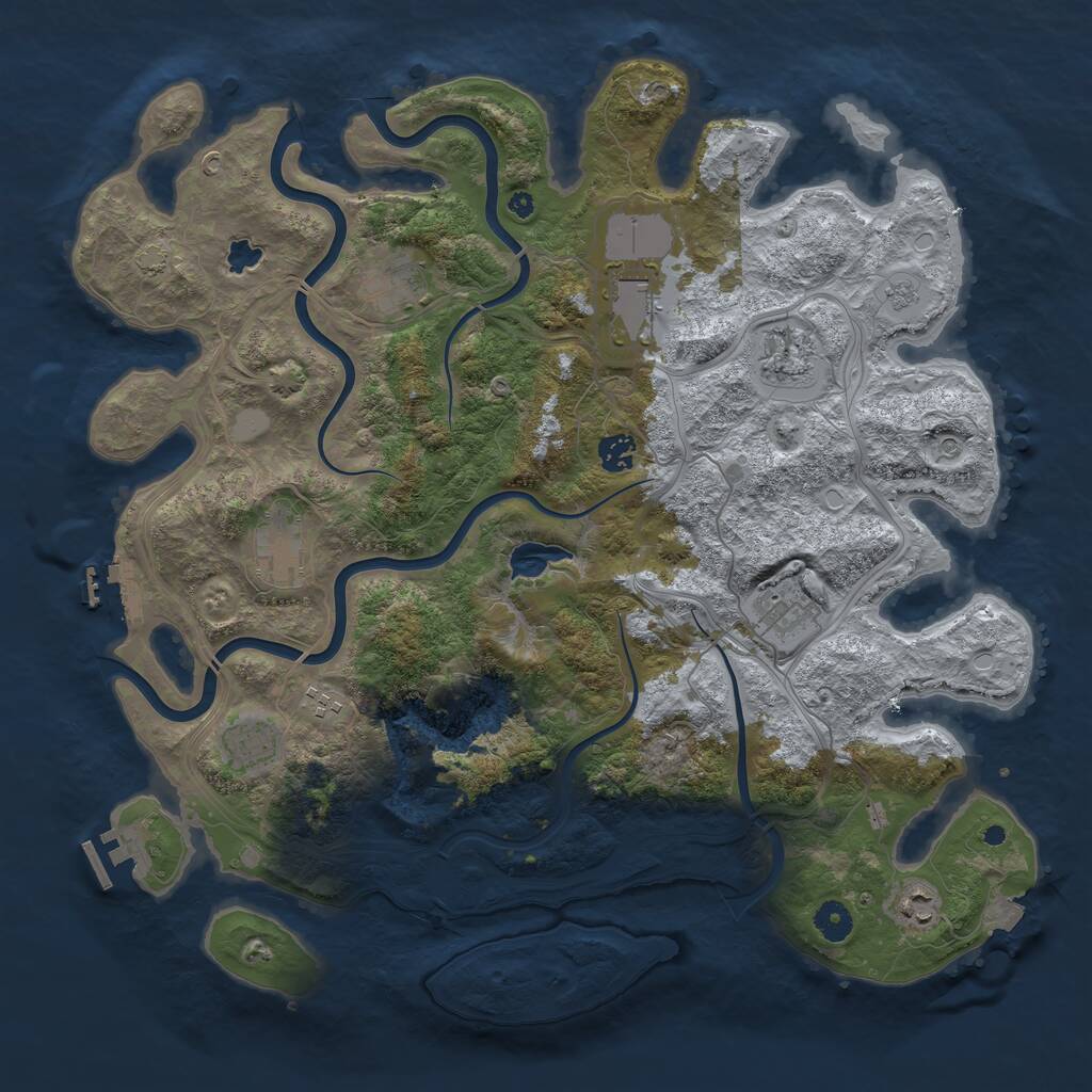 Rust Map: Procedural Map, Size: 4250, Seed: 98126591, 15 Monuments