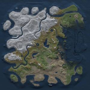 Thumbnail Rust Map: Procedural Map, Size: 4500, Seed: 49586942, 15 Monuments