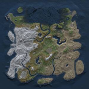 Thumbnail Rust Map: Procedural Map, Size: 4000, Seed: 720022919, 14 Monuments