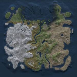 Thumbnail Rust Map: Procedural Map, Size: 4000, Seed: 22750832, 16 Monuments