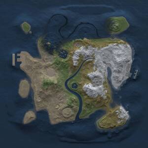 Thumbnail Rust Map: Procedural Map, Size: 2500, Seed: 7431234, 8 Monuments