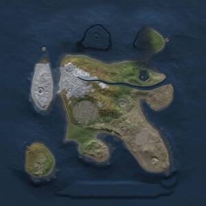 Thumbnail Rust Map: Procedural Map, Size: 2047, Seed: 2, 3 Monuments