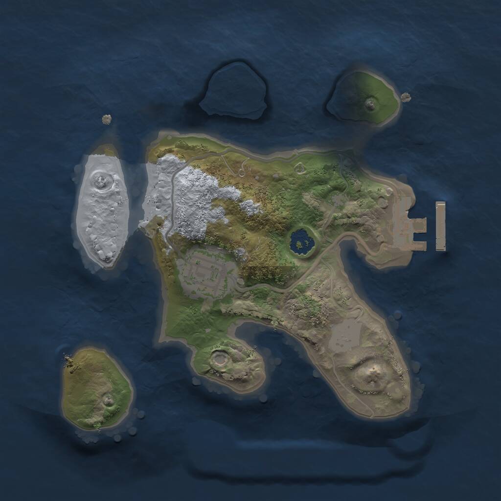 Rust Map: Procedural Map, Size: 2047, Seed: 2, 3 Monuments