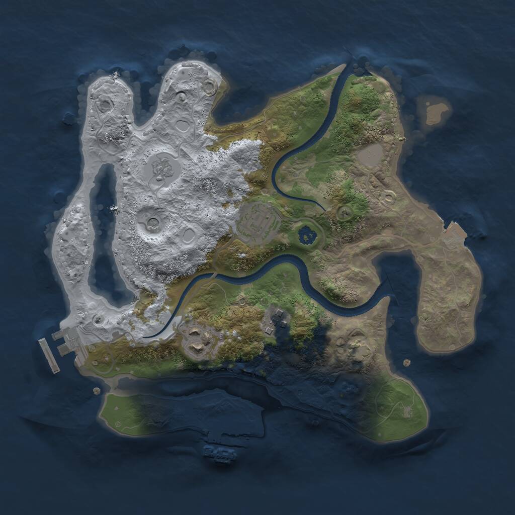 Rust Map: Procedural Map, Size: 2800, Seed: 82999, 9 Monuments