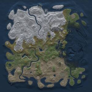 Thumbnail Rust Map: Procedural Map, Size: 5000, Seed: 1749835796, 15 Monuments