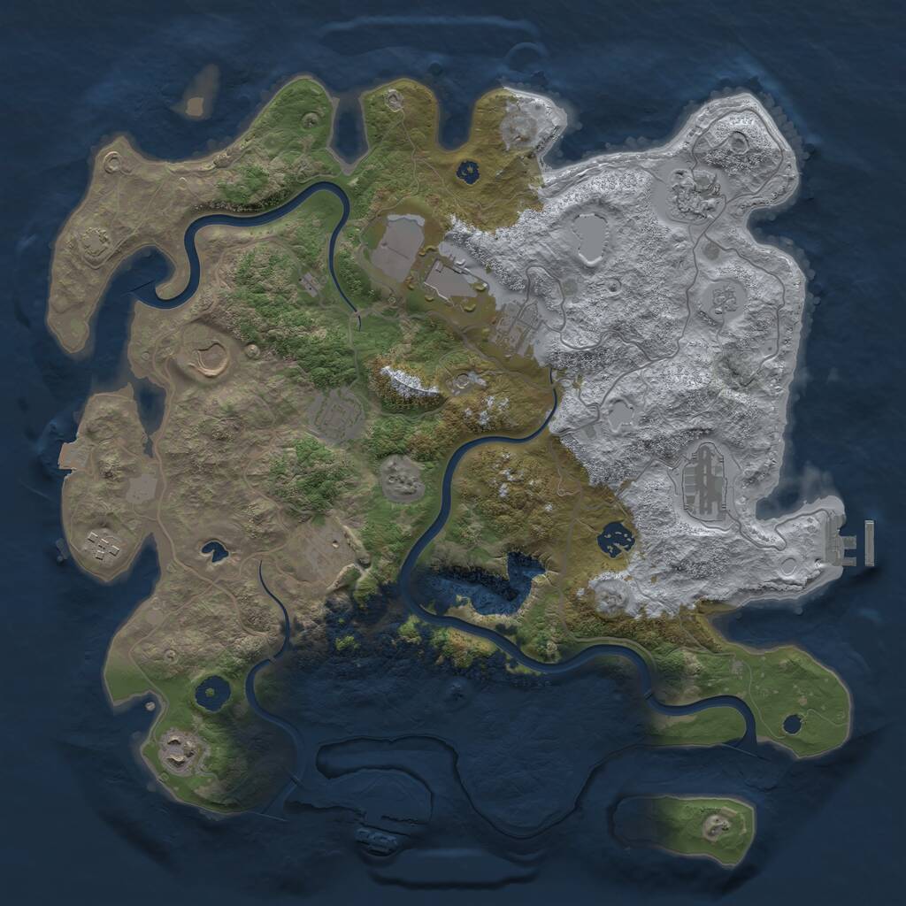 Rust Map: Procedural Map, Size: 4000, Seed: 15236, 16 Monuments
