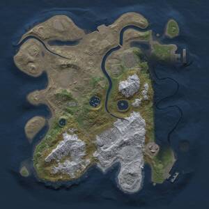 Thumbnail Rust Map: Procedural Map, Size: 3000, Seed: 393865257, 12 Monuments