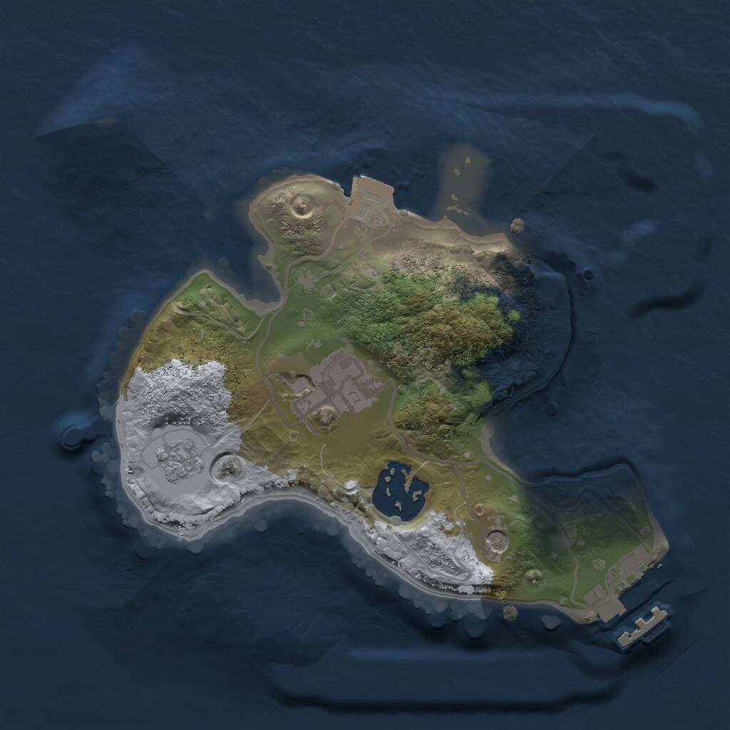 Rust Map: Procedural Map, Size: 2000, Seed: 6667, 6 Monuments