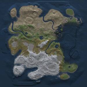 Thumbnail Rust Map: Procedural Map, Size: 3500, Seed: 394921060, 15 Monuments