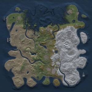 Thumbnail Rust Map: Procedural Map, Size: 4500, Seed: 949018745, 17 Monuments