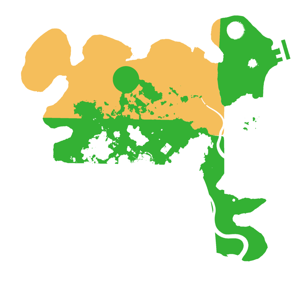 Biome Rust Map: Procedural Map, Size: 3000, Seed: 73257