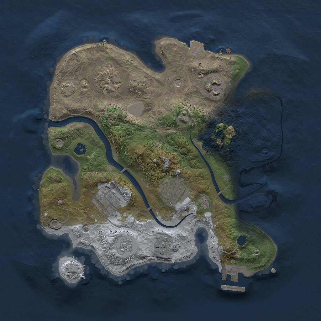 Rust Map: Procedural Map, Size: 2700, Seed: 288886, 10 Monuments