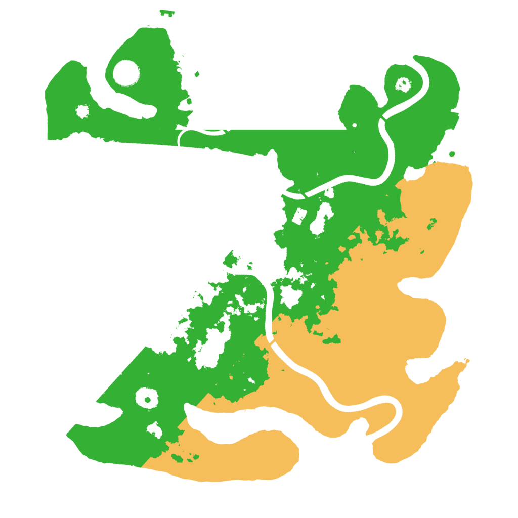 Biome Rust Map: Procedural Map, Size: 3500, Seed: 72543