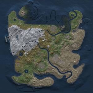 Thumbnail Rust Map: Procedural Map, Size: 3500, Seed: 72543, 14 Monuments