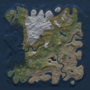 Thumbnail Rust Map: Procedural Map, Size: 4500, Seed: 784316422, 17 Monuments