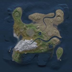 Thumbnail Rust Map: Procedural Map, Size: 2350, Seed: 1844699646, 7 Monuments