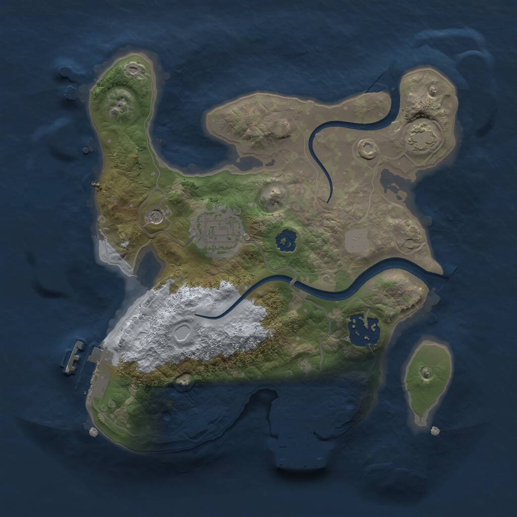Rust Map: Procedural Map, Size: 2350, Seed: 1844699646, 7 Monuments