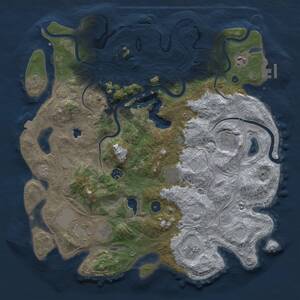 Thumbnail Rust Map: Procedural Map, Size: 4250, Seed: 1163659443, 14 Monuments