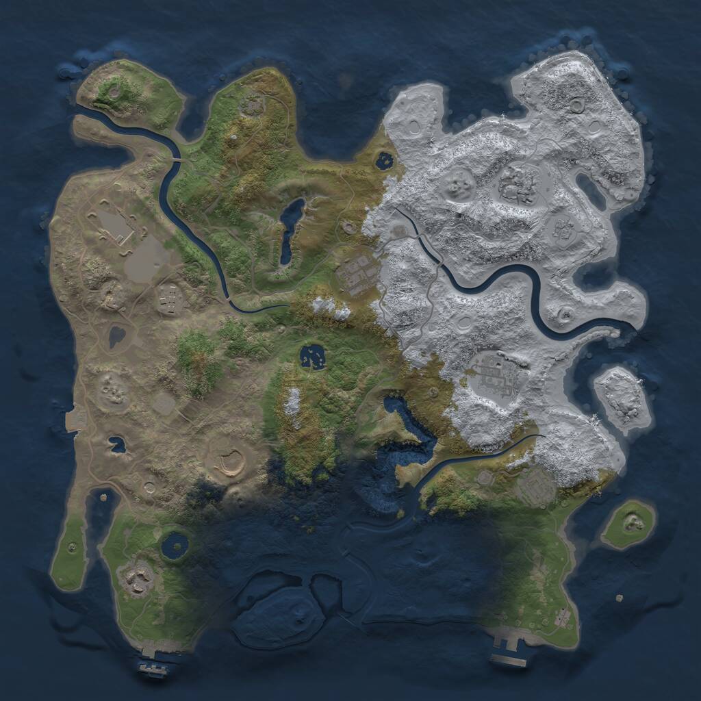 Rust Map: Procedural Map, Size: 4000, Seed: 287535120, 15 Monuments