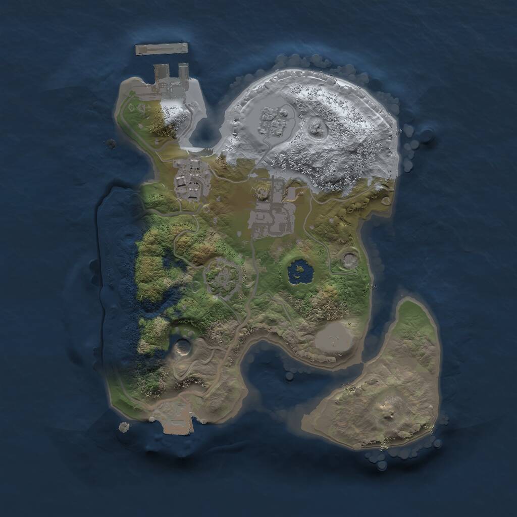 Rust Map: Procedural Map, Size: 2000, Seed: 503978675, 7 Monuments