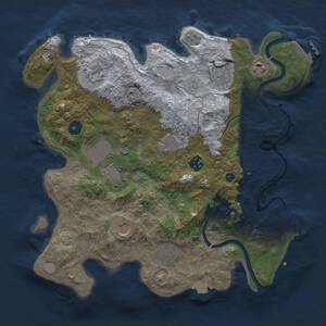 Thumbnail Rust Map: Procedural Map, Size: 3545, Seed: 12656843, 15 Monuments