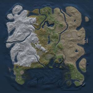 Thumbnail Rust Map: Procedural Map, Size: 4500, Seed: 341226522, 15 Monuments