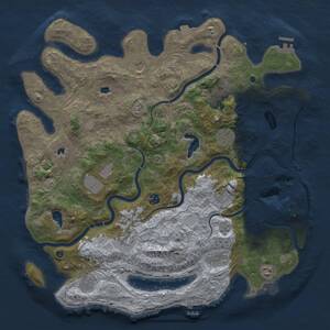 Thumbnail Rust Map: Procedural Map, Size: 4500, Seed: 74545645, 17 Monuments
