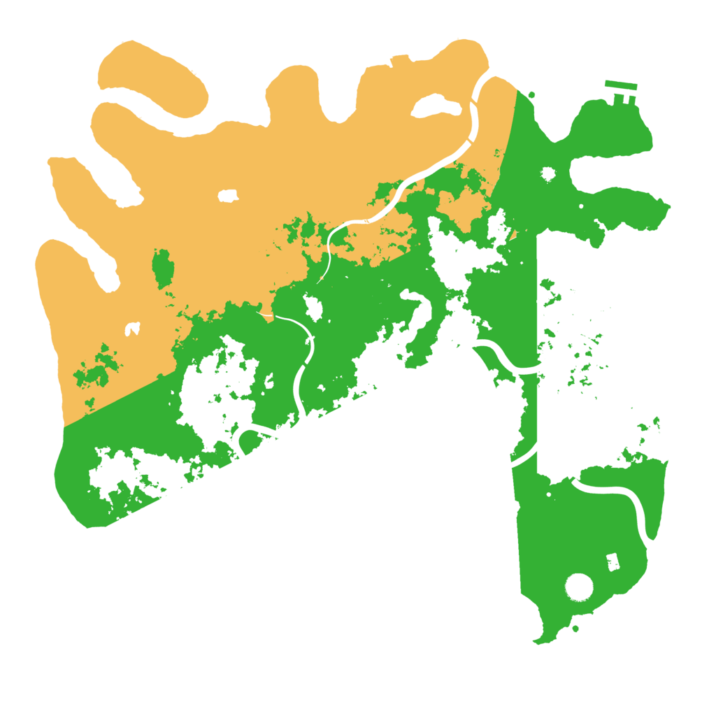 Biome Rust Map: Procedural Map, Size: 4500, Seed: 74545645